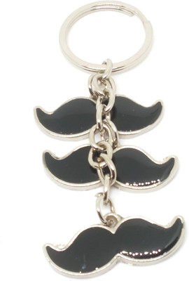Trunkin TRN3208 Cute Fancy Classy 3 Mustache Keychain Key Chain