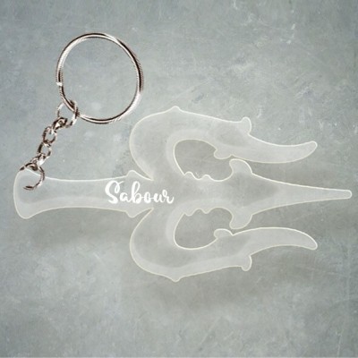 SY Gifts Trishul Desigh With Sabour Name Key Chain