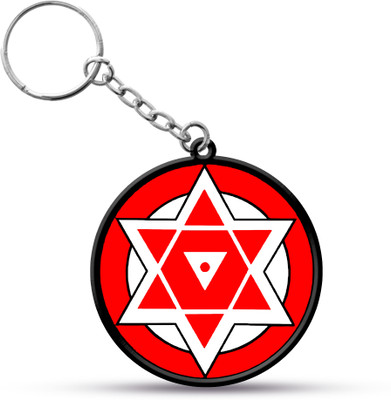 VINODHANA Pawan Kalyan Printed Keychain/ Janasena Party Round Shape Double side printed 02 Key Chain