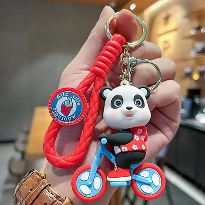 Swasti SILICONE KEYCHAIN CYCLE PANDA RED Key Chain