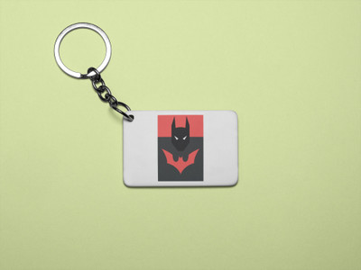 Rushaan Batman (BG Red) - Printed acrylic animated Keychain(Pack Of 2) Key Chain