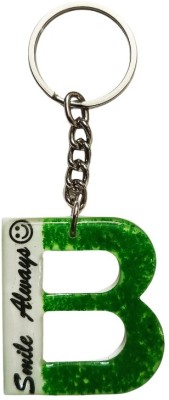 IG Crafter Ultra Shiny Handmade Smile Always B Alphabet Key Chain