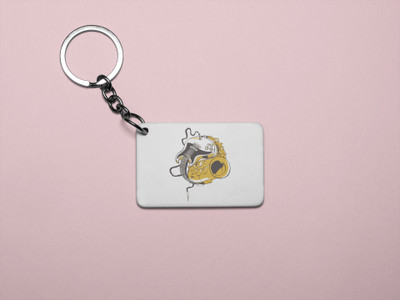 DOGAR ESSENTIALS GuitarPrinted Acrylic Keychain (Set of 2) Key Chain