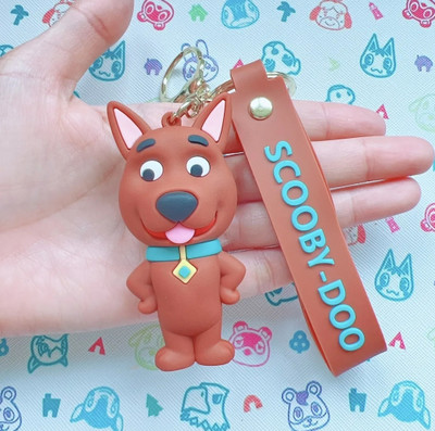 WHITE POPCORN Character Scooby Doo PVC 3D Rubber Keychain Key Chain