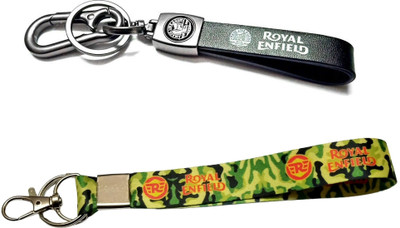 ATAR Key ring royal enf. Design For Bike Men Women Keyring Lather & fabric keychain Key Chain