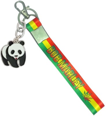 HANDSOME ISK Colorful BoB Marle Stripe With Walking Panda Durable & Lightweight Key Chain