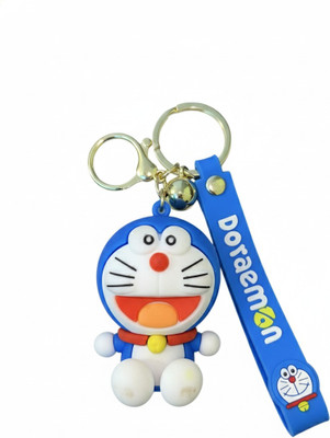 Yash Prime Cute 3D Doraemon keychain with Strap with bell for Bags & Car Keys Key Chain