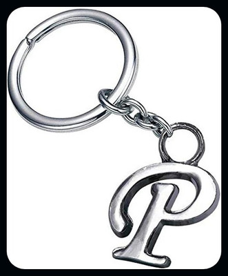 gtrp Keychain-Alphabet Letter P Metal Silver p Key Chain Key Chain