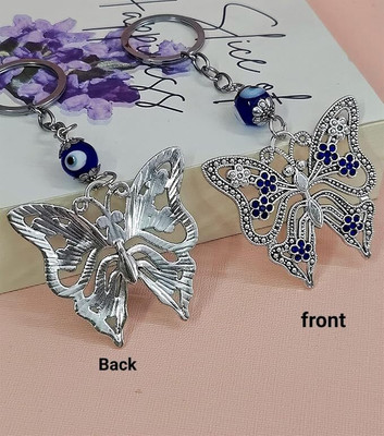 Tera13 Butterfly Evil Eye Keychain, Return Gift for Guest Keyring Accessories for Key Chain