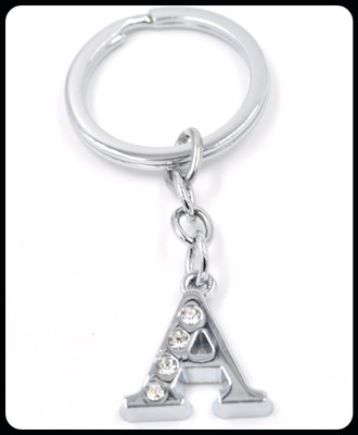 gtrp Trendy-Alphabet A Metal Key Chain For Unisex with attractive Diamond Key Chain