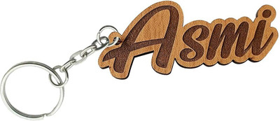 Asmi Collections Wooden Engraved Personalised Key Chain
