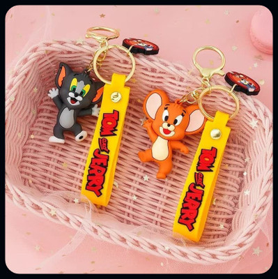 BBG BBG_Tom and Jerry Cute 2 Piece Keychain | Keyring and Bag Hanging ii-A Key Chain