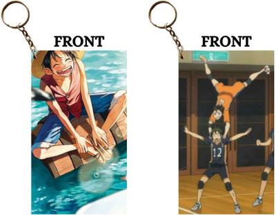 Hariyaali Enterprises LLP LUFFY'S SMILE HEALS × HAIKYU NISHINOYA STUNTS Unique Style 2 pcs Combo Key Chain