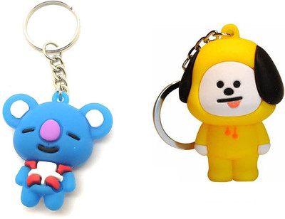 Newview chimmy koya BTS Army Characters 3D Rubber Keychain and Keyring Key Chain