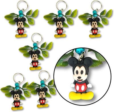 Kaagaz - Mickey Mouse Rubber Keychain & Keyring – For Bags , Bike , Car , Home, School Key Chain