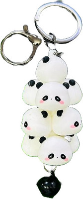 GKM Panda Face premium quality keyring with strap & hook keychain Key Chain