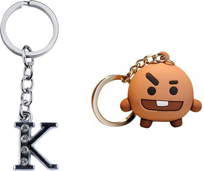 Newview SHOOKY K BTS Army Characters 3D Rubber Keychain and Keyring Key Chain