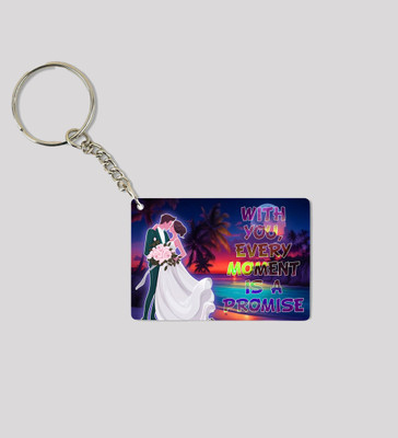 Special Trend Hub Every Moment Is a Promise Couple Printed Keychain Pack of 2 Key Chain