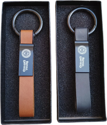 JNV Stylish | Unique Leather Keychain Compatible With BULLET Bikes | Pack Of 2 | Key Chain