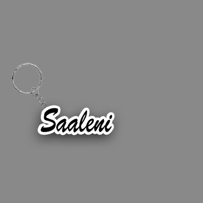 SY Gifts SYG Saaleni Name Keychain White And Black Key Chain