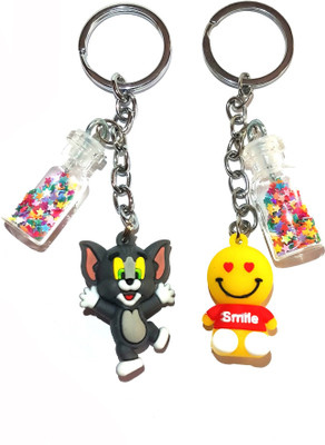 Meeko.com Tom and smiley Glitters key chain for unisex Key Chain