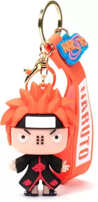 STAR JIVA Naruto Anime Broad Narak Orange Silicon 3D Rubber Keychain Key Chain