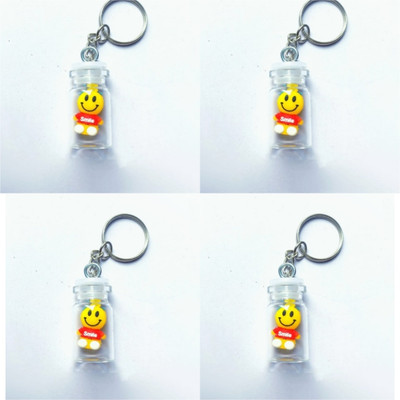 SHIVRAJ Pack of 4 key chain smile teddy cutest key chains Key Chain