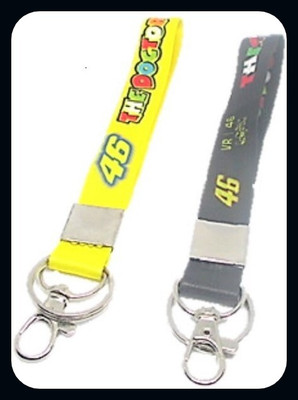 Meeko.com VR46 fabric yellow and black hook key chain-A Key Chain