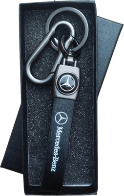 JNV Leather Keychain Compatible With Mercedes Cars Key Chain