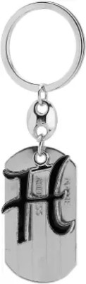 Newview English Alphabet Letter H Silver Black Metal Keychain for Car Bike Keyring Key Chain