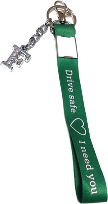 Meeko.com F letter with Drive Safe Tag key chain 01 Key Chain
