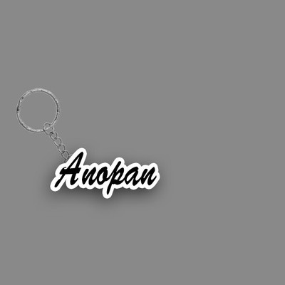 SY Gifts SYG Anopan Name Keychain White And Black Key Chain