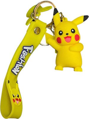 sky enterprises Pokemon Pikachu 3D Silicon Keychains + Bagcharm + Strap:- Key Chain
