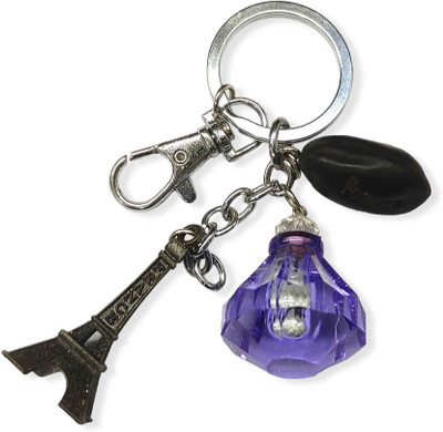 RV Mart Glow in Dark Diamond Metal Eiffel Tower Paris Key Chain Keychain Girls Blue Key Chain