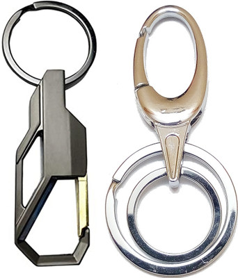 kd collections KD-635-302 Combo of Metal Carabiner Hook Keychain for Bike & Cars - Pack of 2 Key Chain