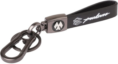 SHRI JI Classic Leather Patti Pulsar Logo Keychain Key Chain