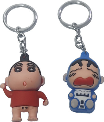 heeva creation Cute Shinchan 3D Keychain.Colour- Multi.(2 Piece Combo). Key Chain