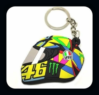 gtrp Keychain-Doublesided Rubber Dr46 Rozy Helmet Premium Quality Key Chain-A Key Chain