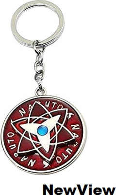 Newview Naruto Anime Red Uchiha Sharingan Design Revolving Logo Keychain for bike & Car Key Chain