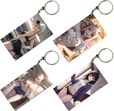 MITTRA Indiacraft HENTAI Anime Unique Style 4 pcs Combo Keychain Key Chain