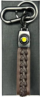 FLAMBE New olabike Brown Cross Design Belt Keychain Key Chain