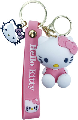 Buko Fashion Girls Cute Hello Kitty Cat Car Keyring Pink Key Chain