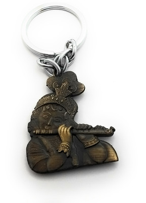 High Choice Double Sided Lord Krishna with Flute Metal Key Chain