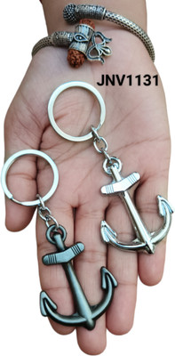 JNV Anchor and Rope Ship Sailor Metal Keychain for Car | Bike Keyring (Multicolour) Key Chain