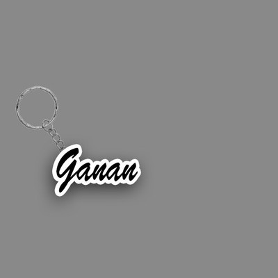 SY Gifts SYG Ganan Name Keychain White And Black Key Chain