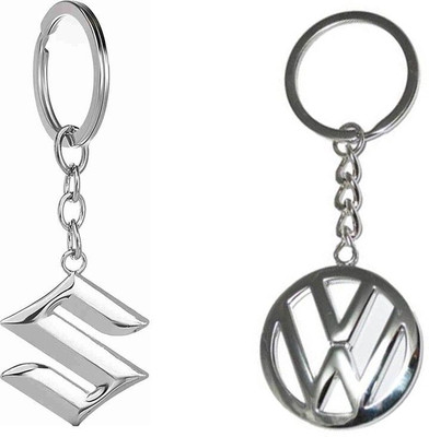 GSV VolkswagenSuzukiLogo silver Keychain keychain_J1283 Key Chain