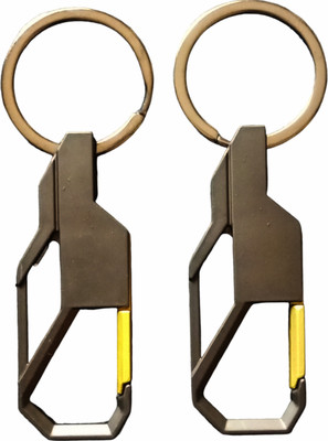 CRAZYGOL Car keychain Doublesided Hook Premium Quality KeyChain pack of 2 Key Chain