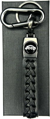 FLAMBE jeep car Black Cross Design Belt Keychain Key Chain