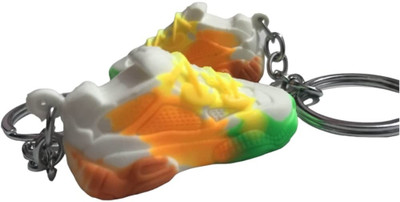 Keychain Stylish 3D Mini Sneaker Key chain, Multicolor Keyring for Car & Bags (Pack of 2) Key Chain