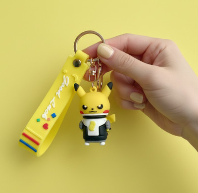 Ignite Cute Pikachu Cartoon Soft Rubber Keychain Wristband Strap for Boys Girls Key Chain